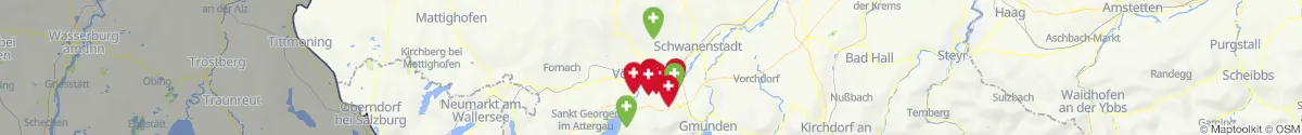 Kartenansicht für Apotheken-Notdienste in der Nähe von Pilsbach (Vöcklabruck, Oberösterreich)